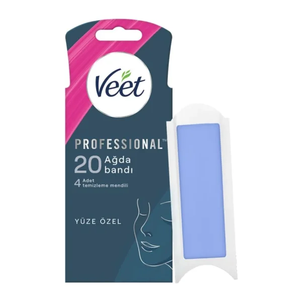 Veet Professional Hassas Ciltler için Yüze Özel 20'li Sir Ağda Bandı