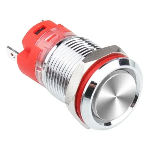 WD12D-P1Z 12mm Düz Anahtarlı Metal Buton