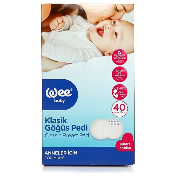 Wee Baby Klasik Göğüs Pedi 40 Adet (4 Adet)