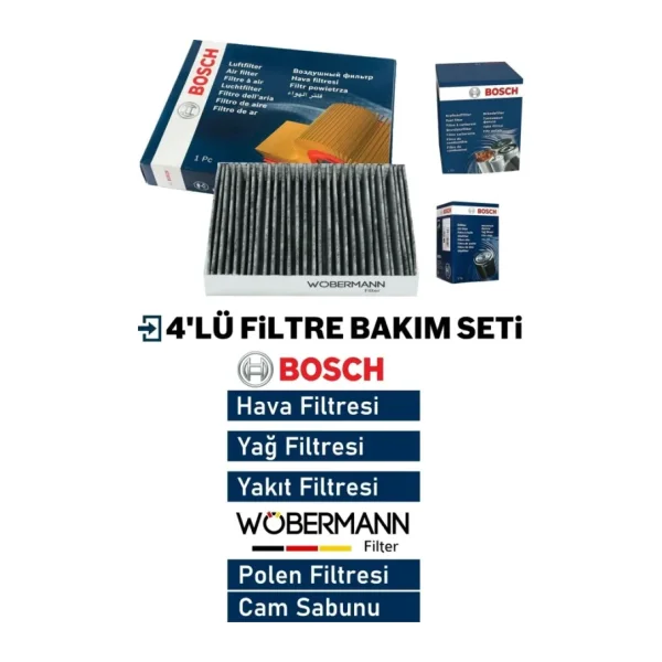 Wöbermann+bosch Hyundai Accent Blue 1.6 Crdi Filtre Bakım Seti 2011-2016 4k