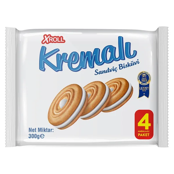 Xroll Kremalı Bisküvi 75 gr 4'lü