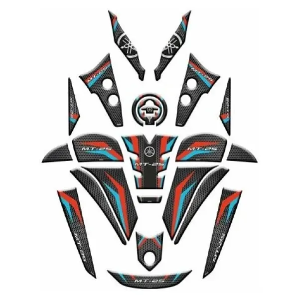 Yamaha Mt25 2020 - 2025 Uyumlu Full Tank Pad Set 010