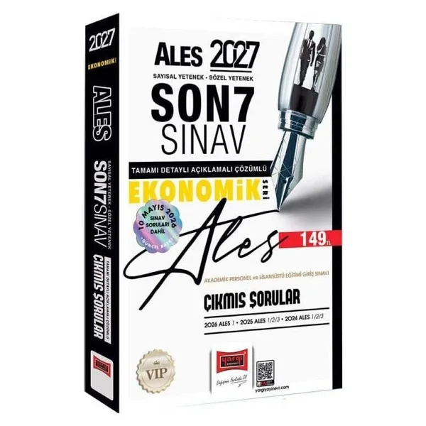 Yargı 2027 ALES Çıkmış Sorular Son 7 Sınav Çözümlü Ekonomik Seri Yargı Yayınları