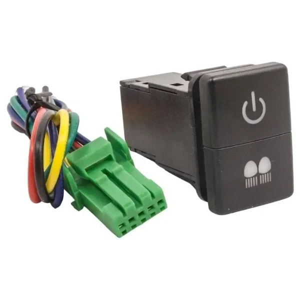 2'li ON-OFF Anahtar Mavi Işıklı 5-Kablolu 12V 3A Power + Driving Lights