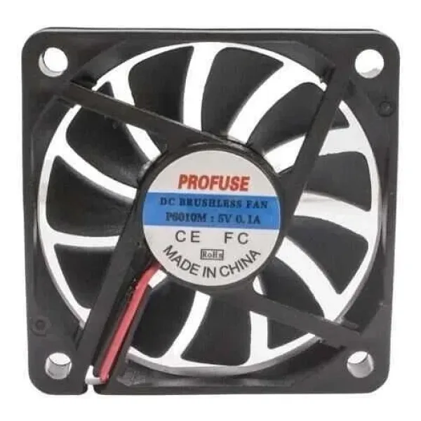 60x60x10mm 5V 0.10A Fan 2 Kablolu