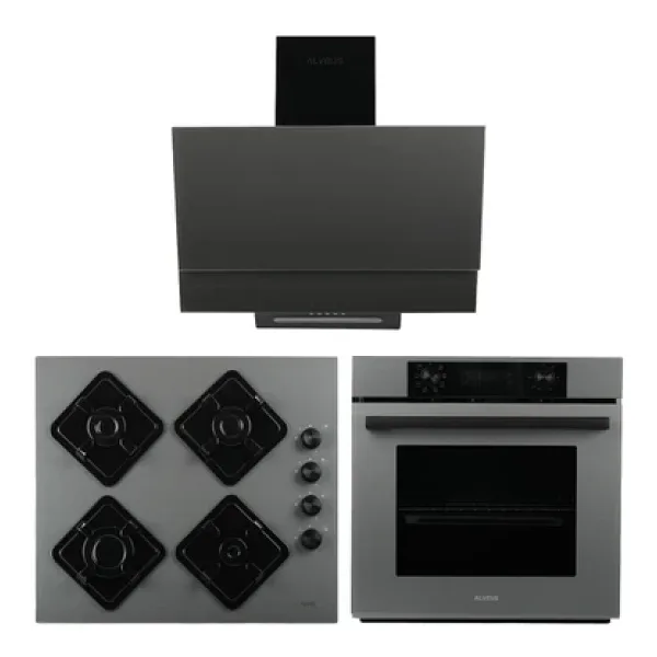 Alveus Gri Cam Dijital/dokunmatik 3'lü Ankastre Set (f17-gls640-mfa627)