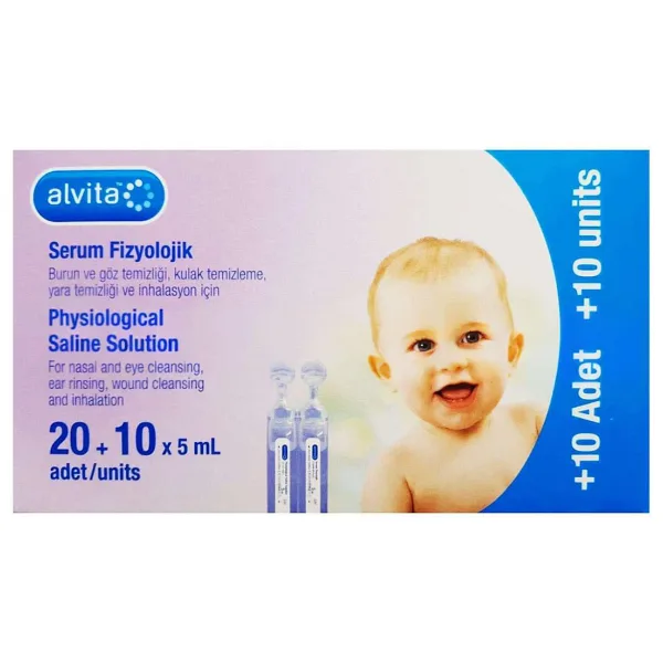 Alvita Serum Fizyolojik 30 Flakon 5 ml