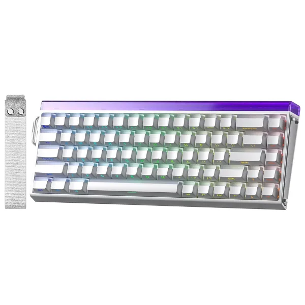 Aula Hero 68 HE Beyaz RGB %65 TKL Jade King Switch Kablolu Mekanik Oyuncu Klavyesi