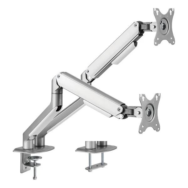 Brateck LDT63-C024 Gümüş 17-32 inç İki Kollu Amortisörlü Monitör Standı