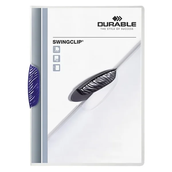 Durable Sıkıştırmalı Dosya Swingclip Ortadan Klipsli 30 Syf A4 Lacivert 2260