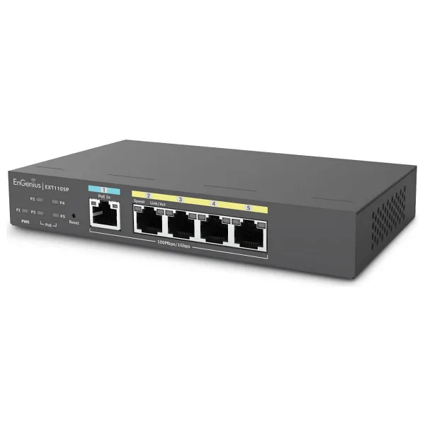 EnGenius EXT1105P 5 Port Gigabit PoE Extender | 60W PoE+ Ağ Genişletici