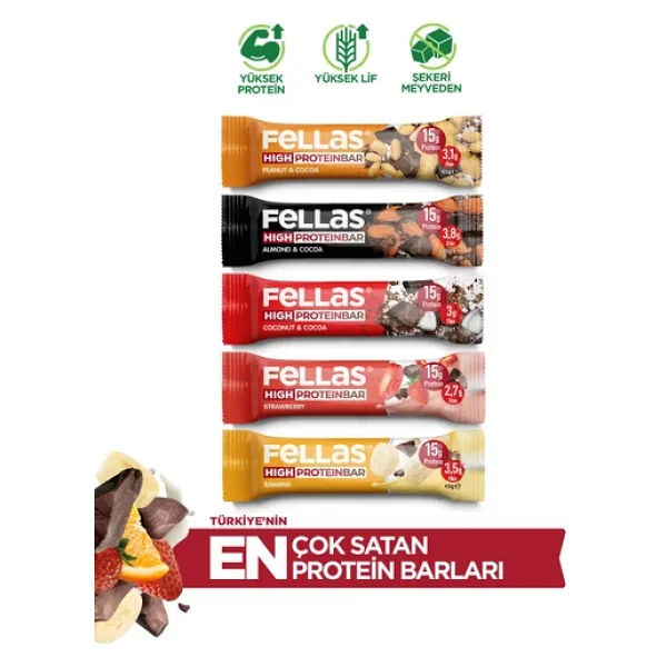 Fellas Yüksek Protein Bar 5'Li Deneme Paketi