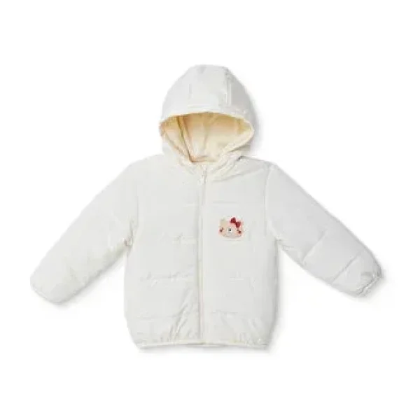 HelloBaby HelloBaby Kız Bebek Mont Fermuarlı Kapüşonlu Uzun Kol 4 - 5 Yaş