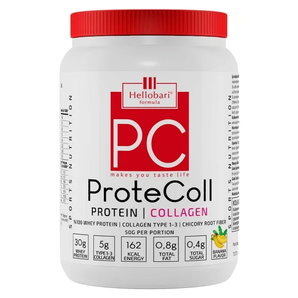 Hellobari Formula ProteColl Muz Aromalı Whey Protein Tozu 1050 gr