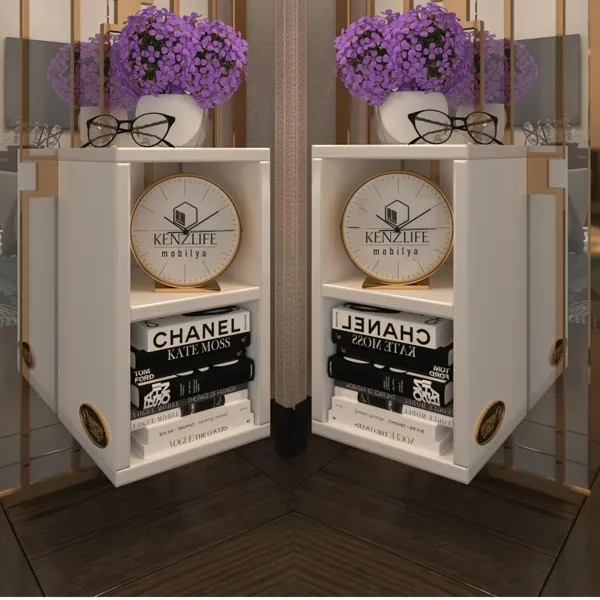 Kenzlife Lothario Askı Aparatlı Duvara Monte 2'li Komodin 42x20x19 cm