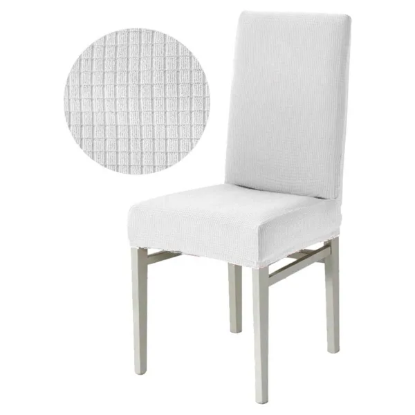 Likralı Yıkanabilir 6'lı Sandalye Örtüsü - 35 x 55 cm - Beyaz