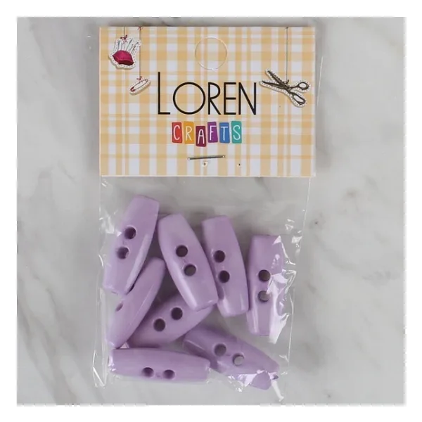 Loren Crafts Lila 8 Li Çoban Düğmesi - 60