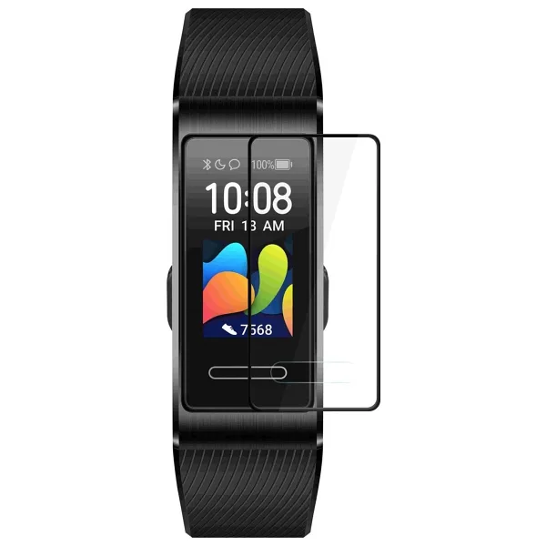 Microsonic Huawei Band 4 Tam Kaplayan Temperli Cam Full Ekran Koruyucu Siyah