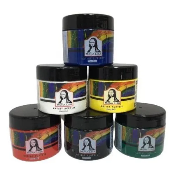 Mona Lisa Mono Lisa Artist Chalky Akrilik Primary Colors 6 x 125 ml