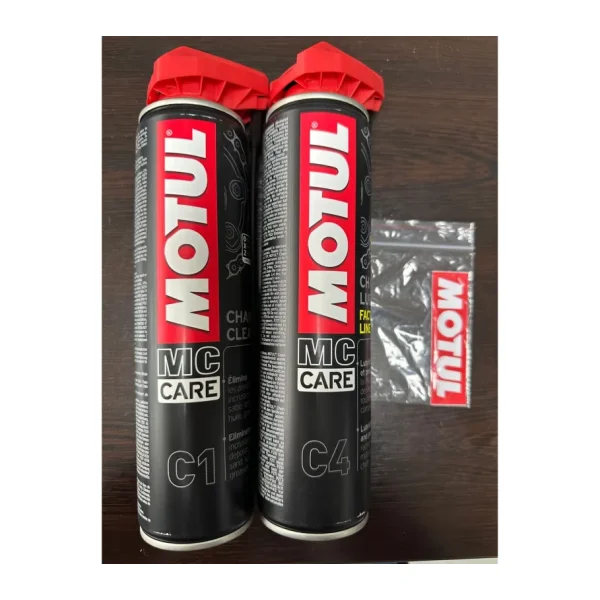 Motul Zincir Bakım Seti C1 Zincir Temizleyici+C4 Zincir Yağı. Orjinal Motul Sticker Hediyedir. Aynı Gün Kargo.