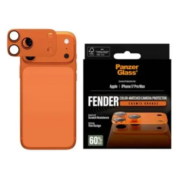 PanzerGlass iPhone 17 Pro Max Fender Kozmik Turuncu Lens Koruyucu