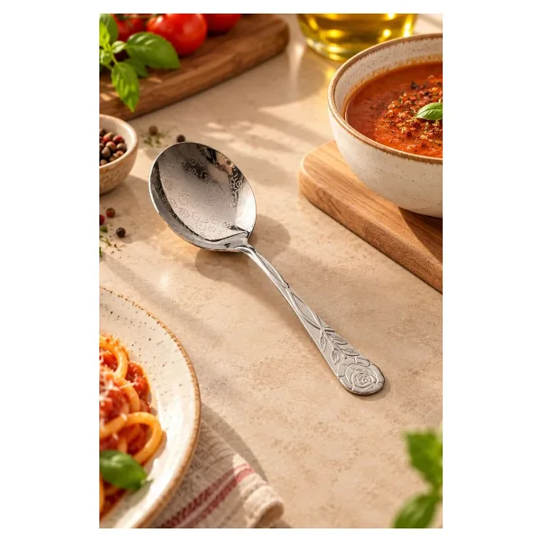 Porsima 5216 Metal Gümüş 2li Sos Kaşığı 13CM