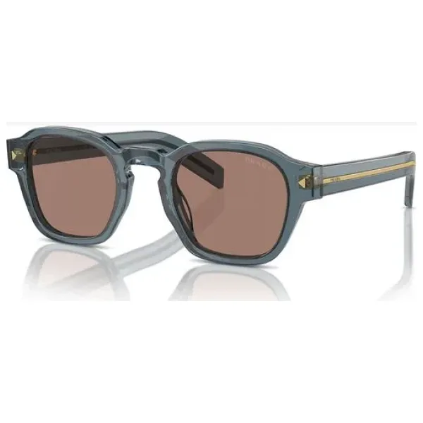 Prada PR A16S 17T05D Transparent Ocean-Brown Aynalı Erkek Güneş Gözlüğü
