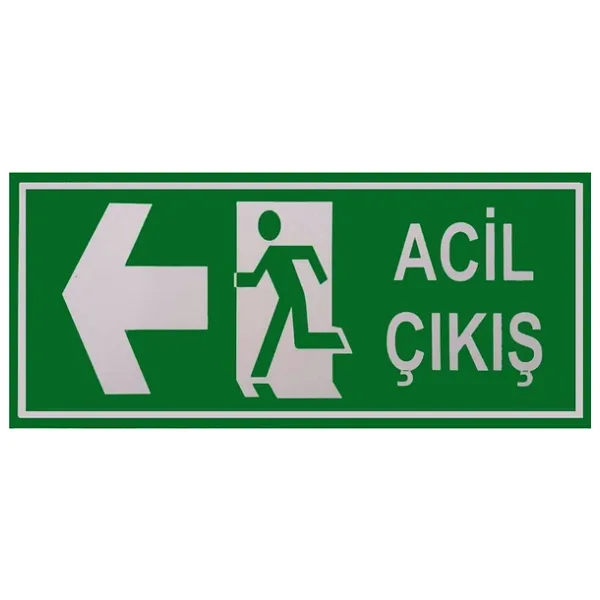 Pvc Levha - Acil Çıkış Sol Yön