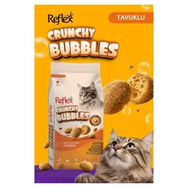 Reflex Crunchy Bubbles Tavuklu 10 kg Yetişkin Kedi Maması