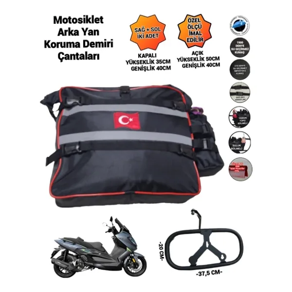 Sevbags Motosiklet Arka Yan Koruma Demiri Çantaları
