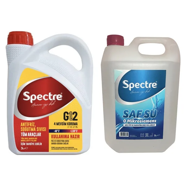 Spectre Kırmızı Antifriz 3 Litre Distile Saf Su 5 Litre