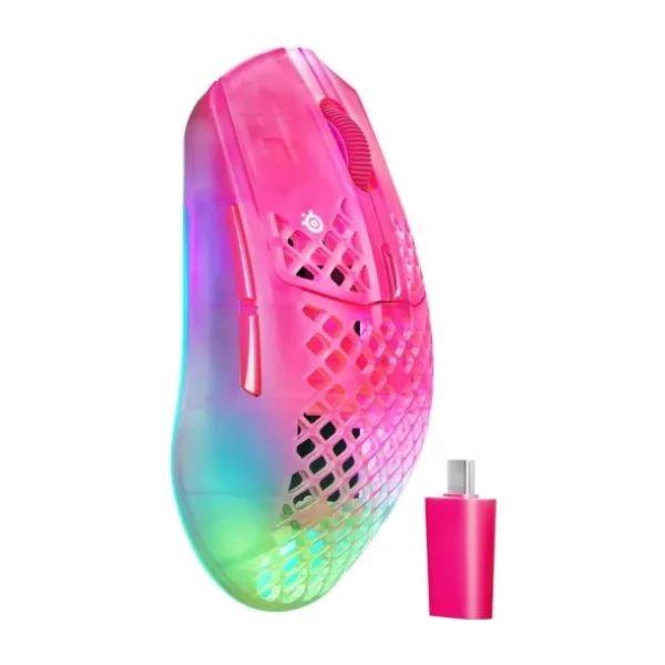 SteelSeries Aerox 3 Wireless Gen 2 4K Magenta Haze RGB Şarjlı Ergonomik Optik Kablosuz Oyuncu Mouse