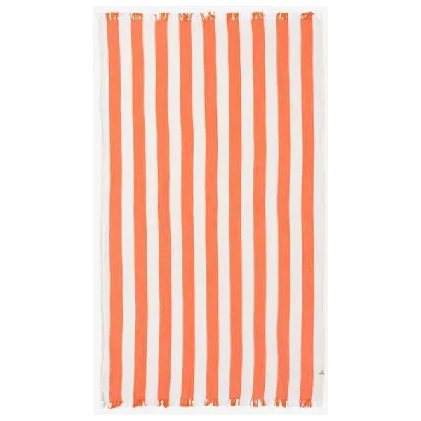 Striped Gauze Pamuk Peştamal Coral 90x175