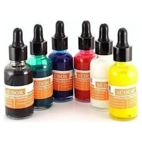 Südor Ebru Boyası 6 Renkx30 ml. Damlalıklı Şişe