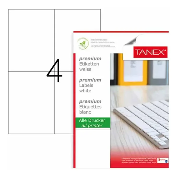 Tanex TW-2204 105x148,5 mm A4 Lazer Etiket