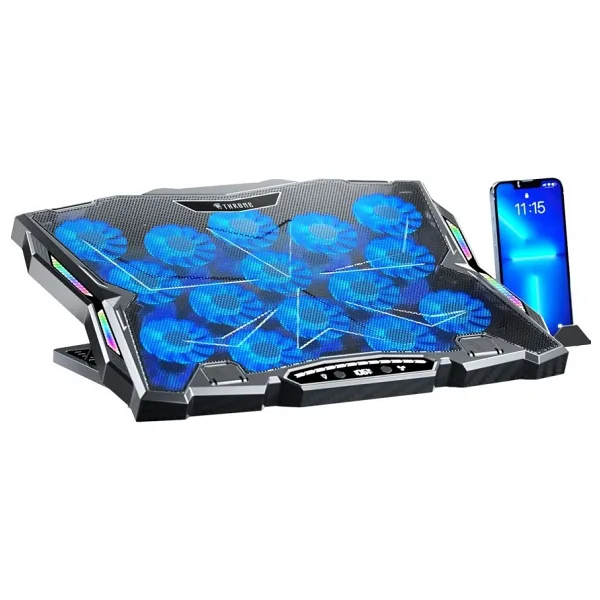 THRONE Frost GT15 15X Turbo LED Fan - 10 Modlu Rgb - LCD Ekran - Siyah (9"-17" Boyut Destekli)