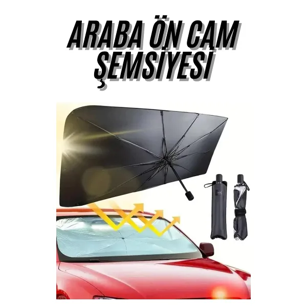 Tüm Araçlar İçin Araba Ön Cam Güneşlik Katlanabilir Şemsiye