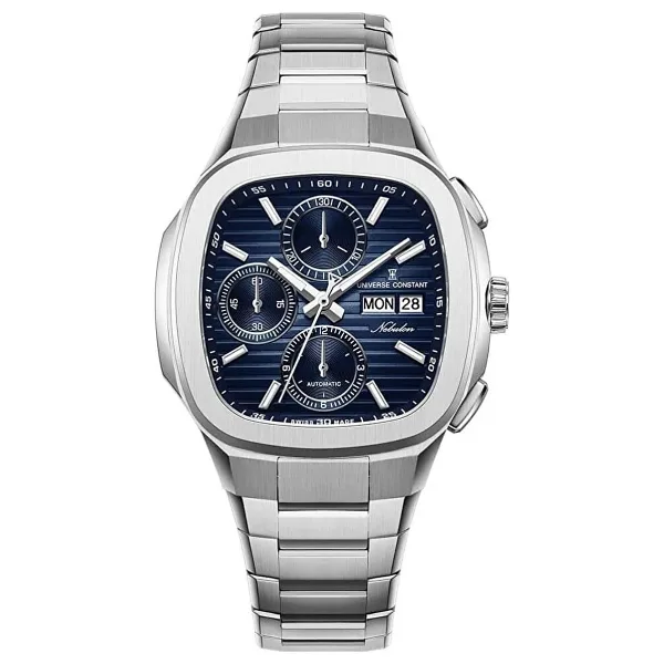 Universe Constant Nebulon Chrono UC7994 Gümüş-Lacivert Erkek Kol Saati