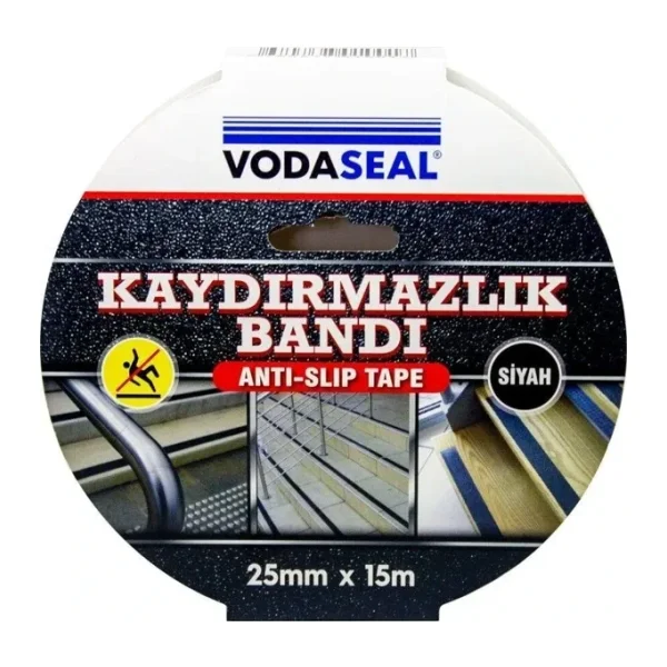 Vodaseal Merdiven Kaydırmazlık Bandı 25 Mm X 15 Mt Siyah