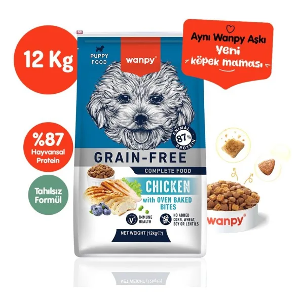 Wanpy Tahılsız Tavuklu 12 kg Yavru Köpek Maması