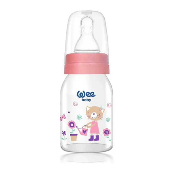Wee Baby 877 Klasik Cam Biberon 125 ml Pembe