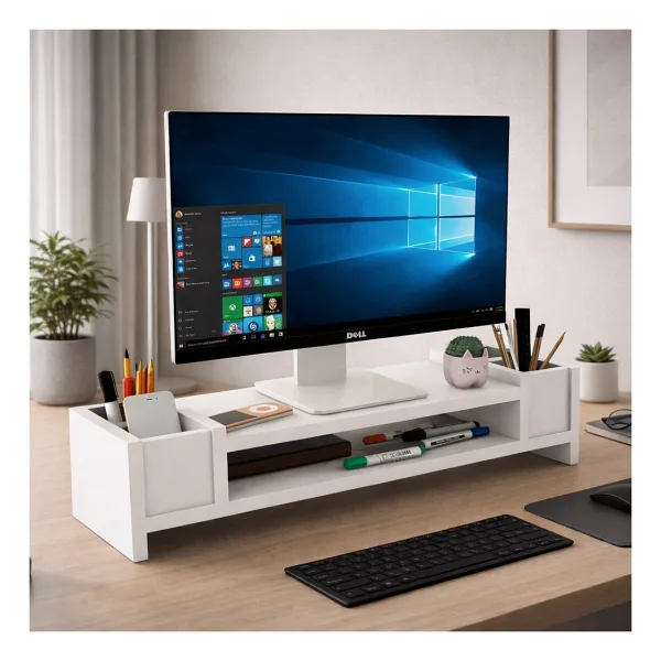 Betroya Ordena Beyaz Ergonomi Monitör Yükselticisi