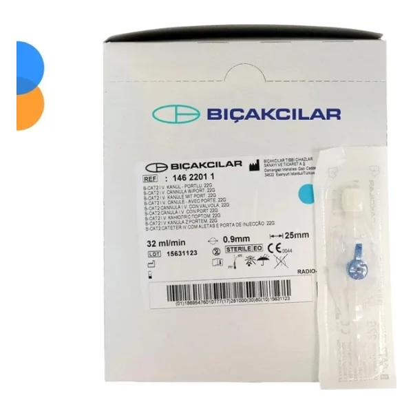 Bıçakcılar Branül (İntraket) 22G Mavi 80'li Kutu