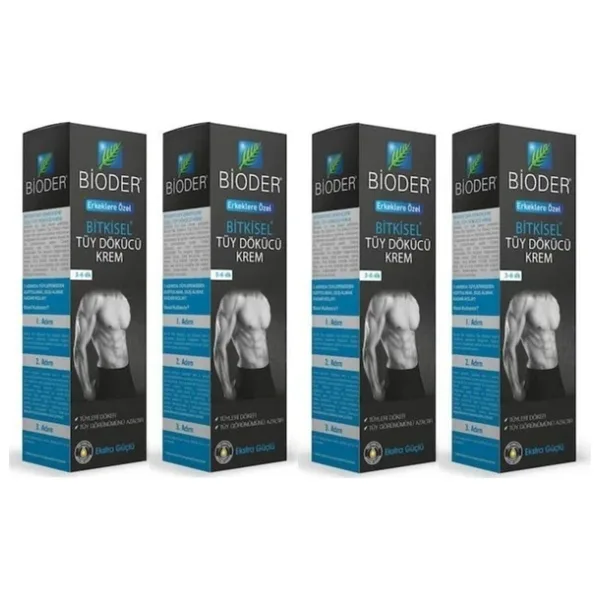 Bioder Tüy Dökücü Krem Bio-Epilation Erkekler için 100 ml 4 Adet