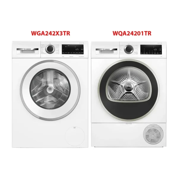 Bosch Wga242x3tr - Wqa24201tr 9 Kg Çamaşır Kurutma Makinesi 2'Li Set