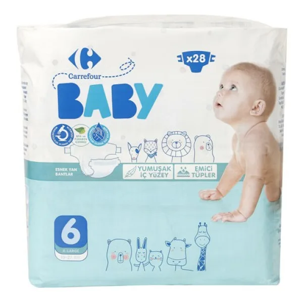 Carrefour Baby 6 Numara XL 28'li Bebek Bezi