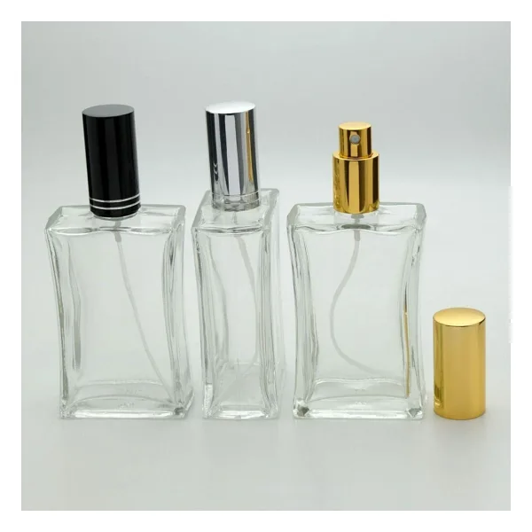 D&B Yol Parfüm Şişesi 100 Ml (2 Adet) Içbükey (Tekrar Doldurulabilir)Metal Valf Ve Kapak Içbükey Boş Şişe