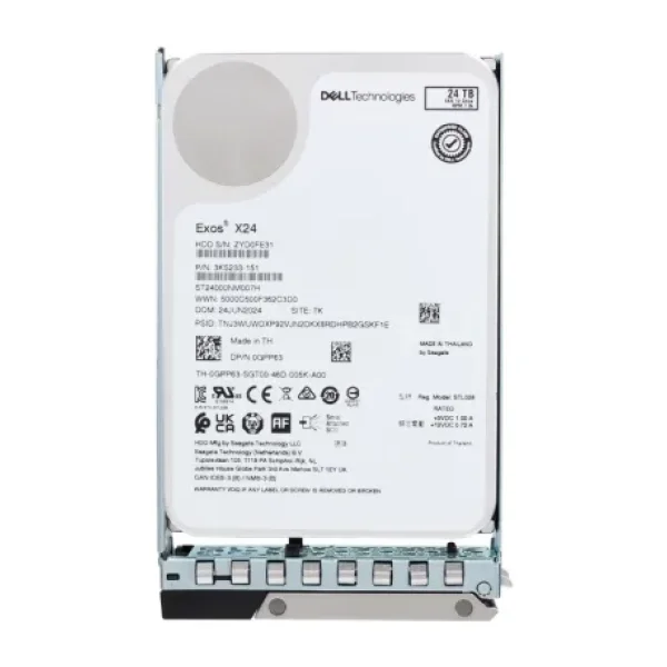 Dell Technlogies Exos X24 24Tb 7.2K 12G Nl Sas 3.5" 512E 3.5" Sunucu Harddisk St24000nm007h 0Gpp63