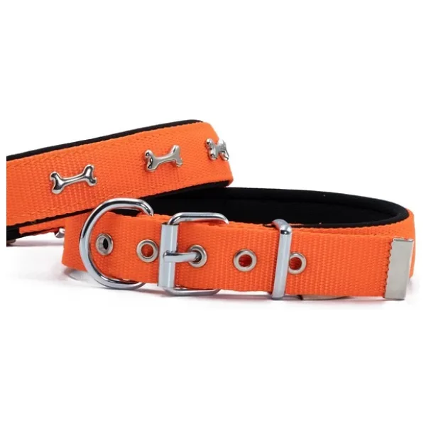 Doggie Konfor Dokuma Kemikli Boyun Tasması Turuncu 2.5x42-50 cm (DSBT-2562 L)