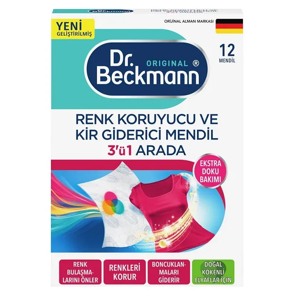 Dr. Beckmann Renk Koruyucu Mendil 12'li 4 Adet